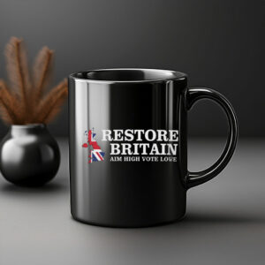 Aim High Vote Lowe British Political Mug