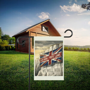 Aim High Vote Lowe Union Jack Patriotic Wall Flag
