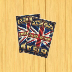 Aim High Vote Lowe Victory Is Ours British Pride Wall Sticker