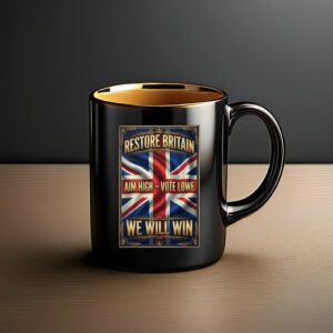 Art Union Jack Wall Art Aim High Vote Lowe Mug