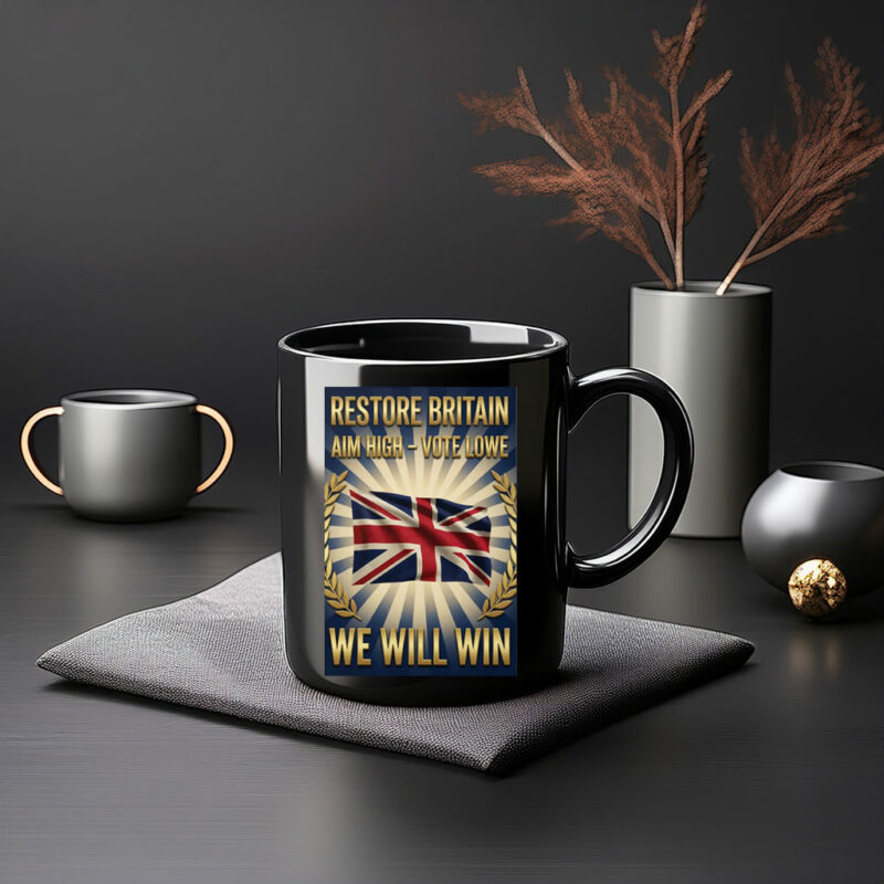 Art Union Jack Wall Art Aim High Vote Lowe We Will Win British Pride Mug