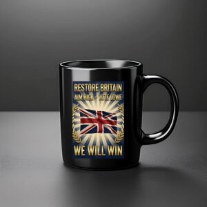 Art Union Jack Wall Art Aim High Vote Lowe We Will Win British Pride Mug