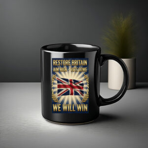 Art Union Jack Wall Art Aim High Vote Lowe We Will Win British Pride Mug
