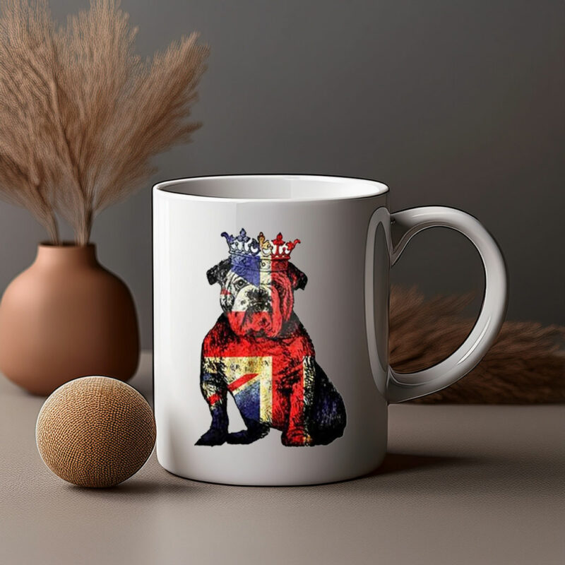 British Bulldog Union Jack Crown Jubilee Mug