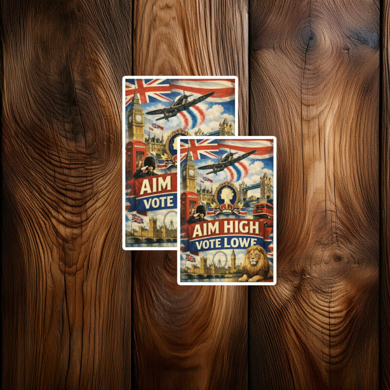 British London Landmarks Sticker