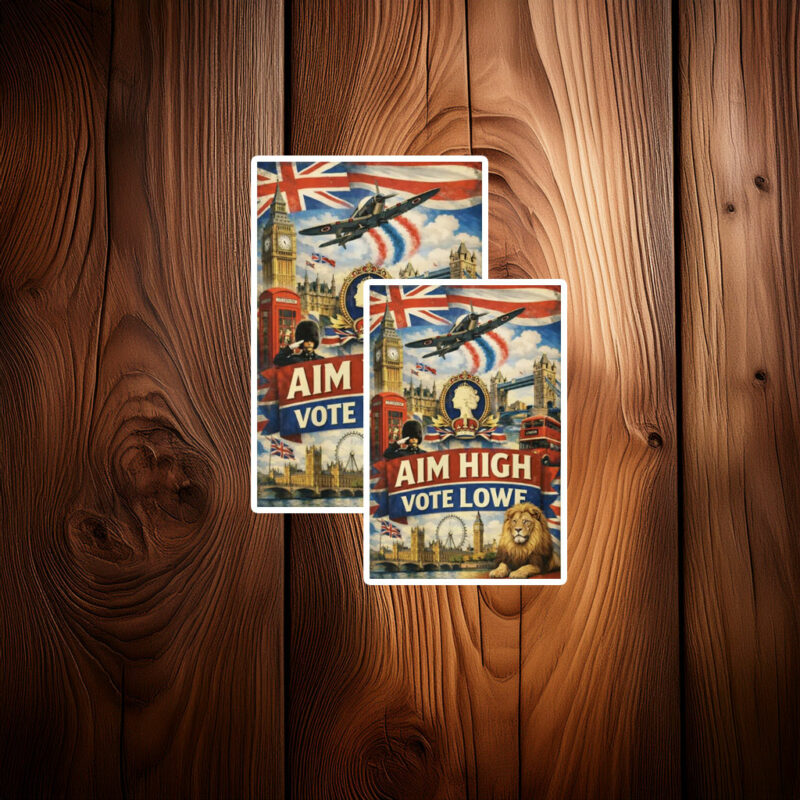 British London Landmarks Sticker