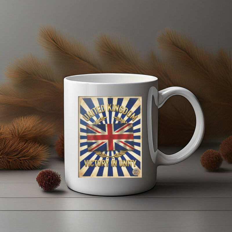 British Patriotic Union Jack Vintage Wartime Mug