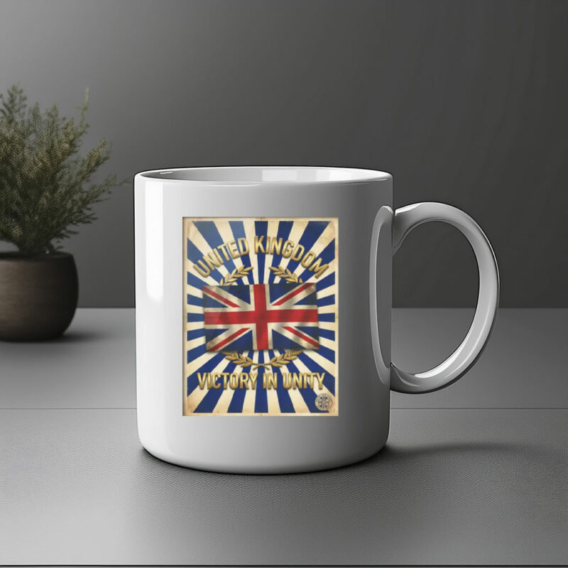 British Patriotic Union Jack Vintage Wartime Mug