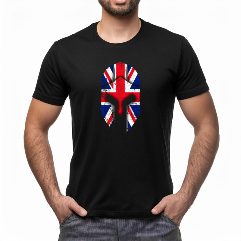 British Spartan Helmet Graphic T-Shirt