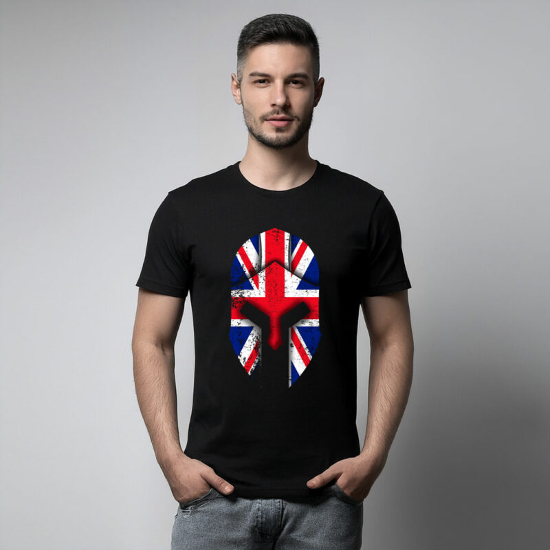 British Spartan Helmet Graphic T-Shirt