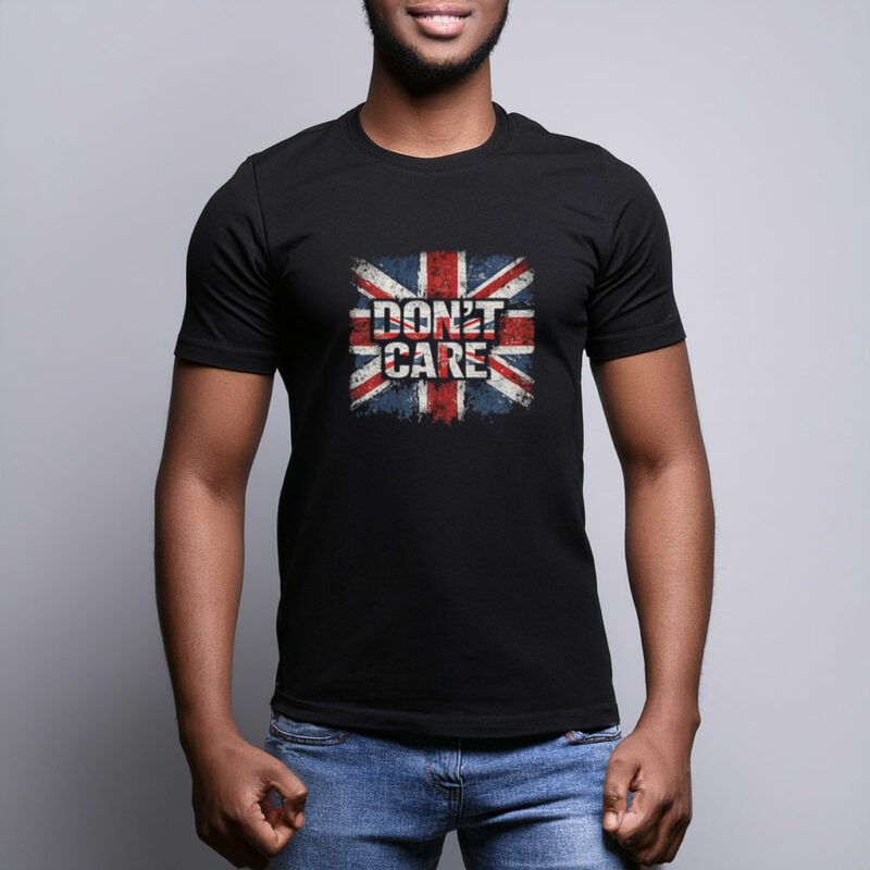 Don’t Care Union Jack Graphic T-Shirt