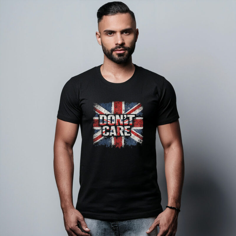 Don’t Care Union Jack Graphic T-Shirt