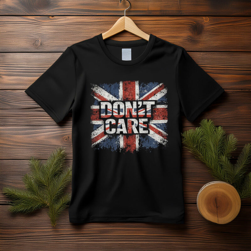 Don’t Care Union Jack Graphic Tee