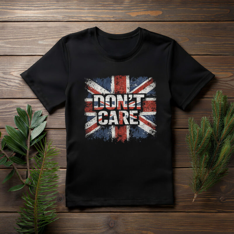 Don’t Care Union Jack Graphic Tee