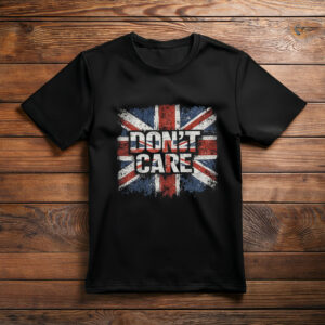 Don’t Care Union Jack Graphic Tee