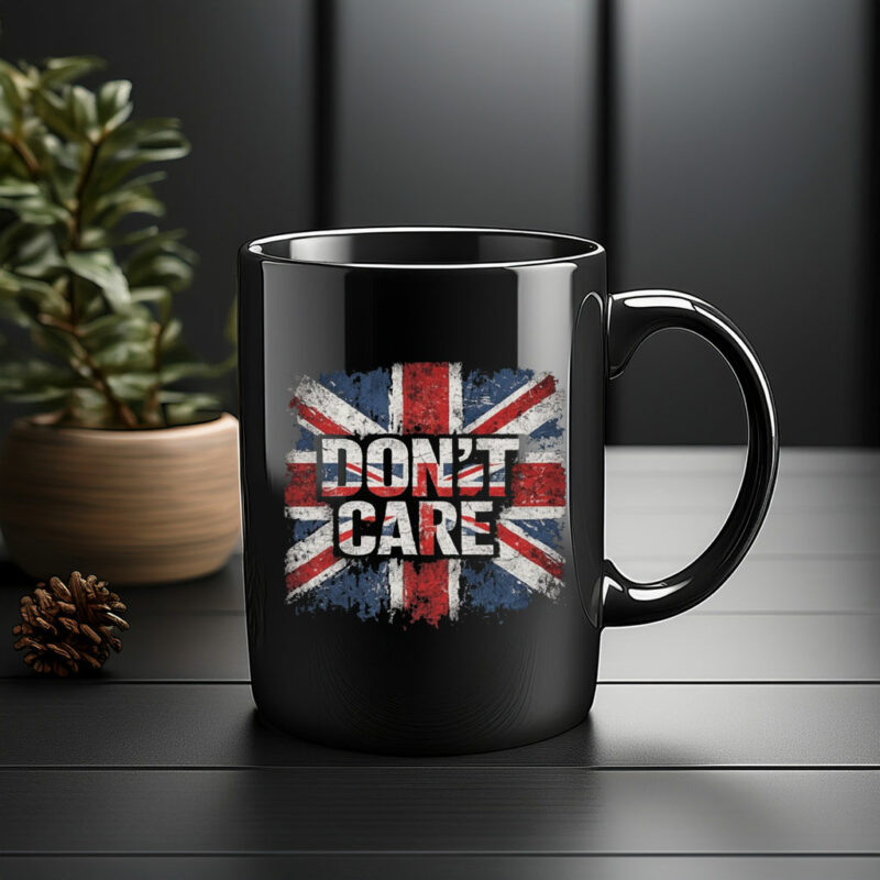 Men Don’t Care Union Jack Graphic Mug