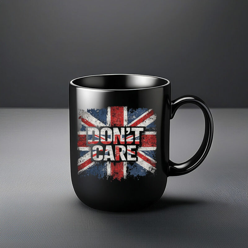 Men Don’t Care Union Jack Graphic Mug