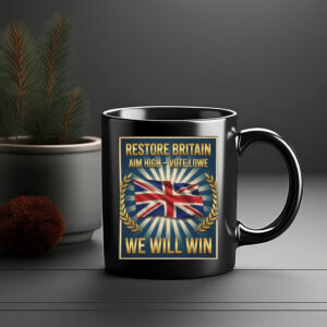 Patriotic Campaign Art Union Jack Vote Lowe Mug