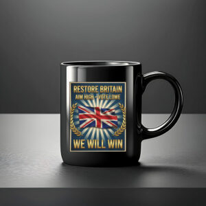 Patriotic Campaign Art Union Jack Vote Lowe Mug