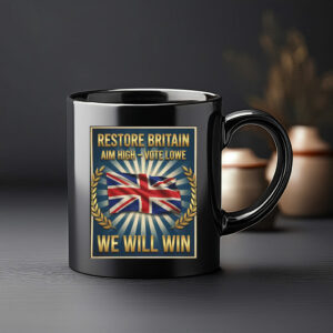 Patriotic Campaign Art Union Jack Vote Lowe Mug