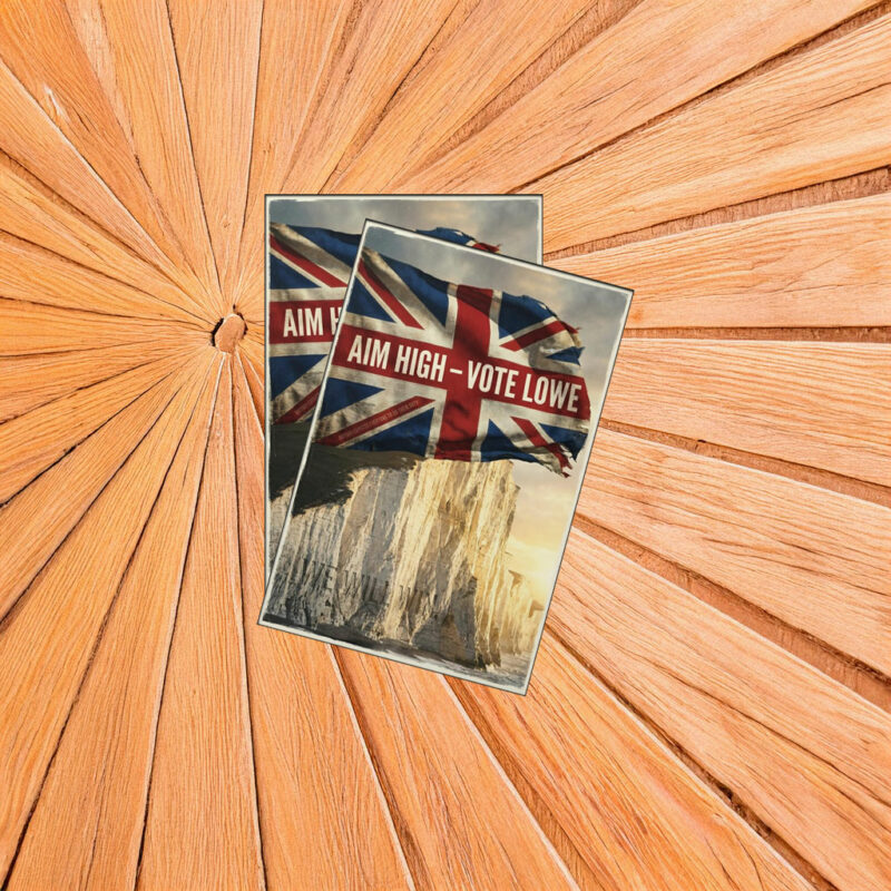 Restore Britain Aim High Vote Lowe Framed 2026 Sticker