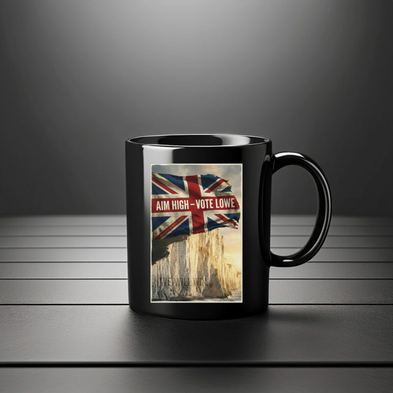 Restore Britain Aim High Vote Lowe Framed Mug