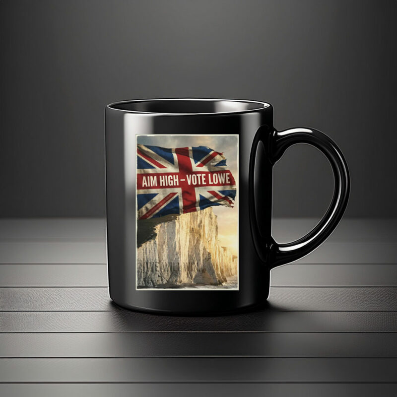 Restore Britain Aim High Vote Lowe Framed Mug