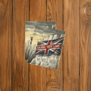 Restore Britain Aim High Vote Lowe Framed Sticker