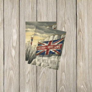 Restore Britain Aim High Vote Lowe Framed Sticker