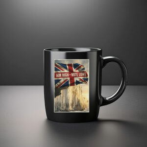 Restore Britain Aim High Vote Lowe Patriotic Mug