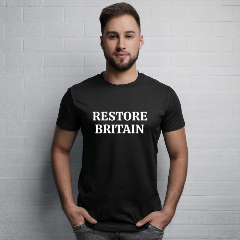 Restore Britain Bold Text T-Shirt