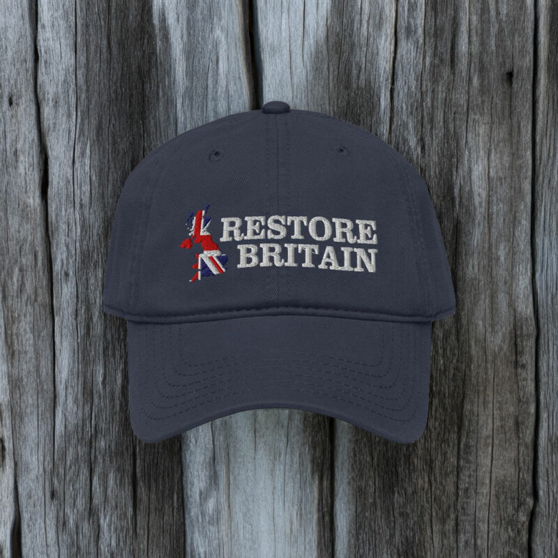 Restore Britain Cap British Flag Politics Party Hat