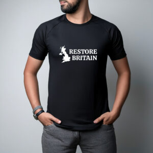 Restore Britain Classic Map Logo T-Shirt