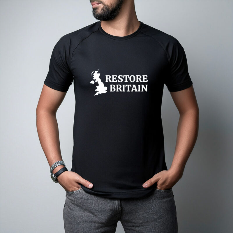 Restore Britain Classic Map Logo T-Shirt