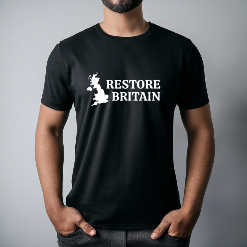 Restore Britain Classic Map Logo T-Shirt
