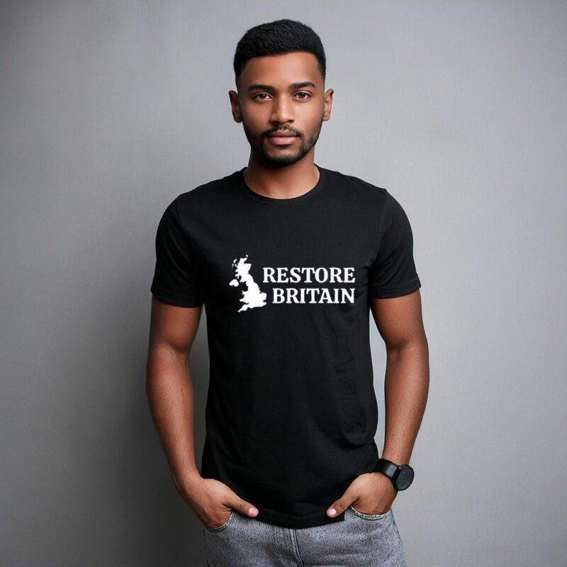 Restore Britain Classic Map Logo T-Shirt