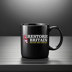 Restore Britain Detain Deport British Flag Mug