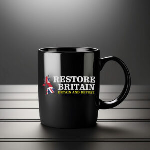 Restore Britain Detain Deport British Flag Mug