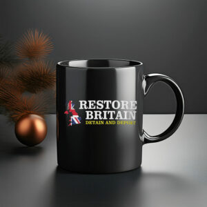 Restore Britain Detain Deport British Flag Mug