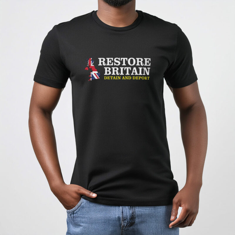 Restore Britain Detain and Deport British Flag Shirt