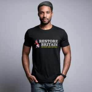Restore Britain Detain and Deport British Flag Shirt