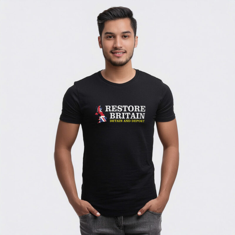 Restore Britain Detain and Deport British Flag Shirt