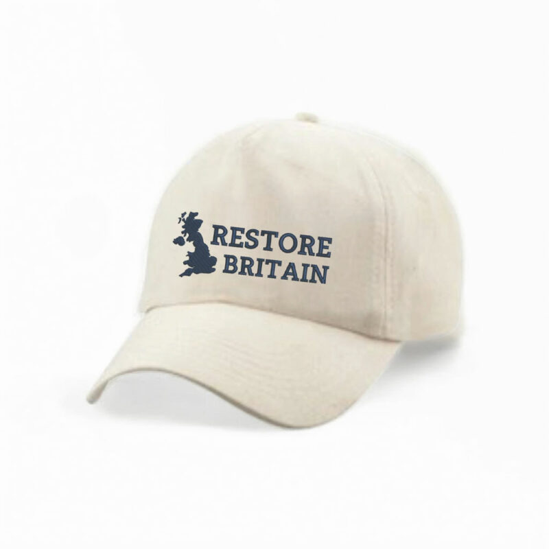 Restore Britain Embroidered Baseball Cap, Anti-Labour Hat