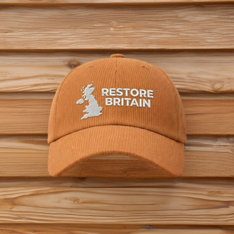 Restore Britain Embroidered Corduroy Hat