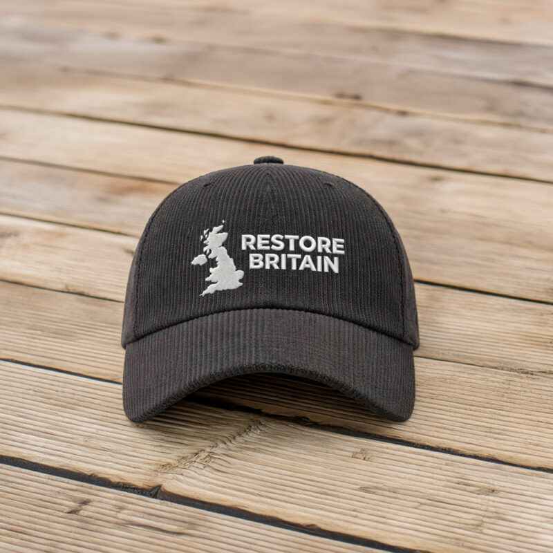 Restore Britain Embroidered Corduroy Hat