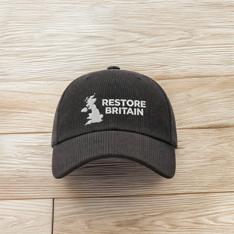 Restore Britain Embroidered Corduroy Hat