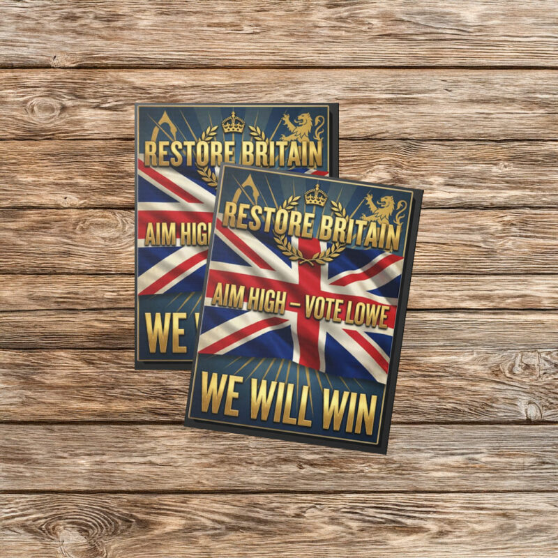 Restore Britain Framed Canvas Patriotic Campaign Sticker