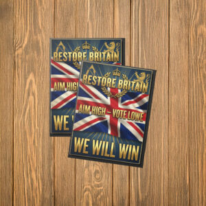 Restore Britain Framed Canvas Patriotic Campaign Sticker