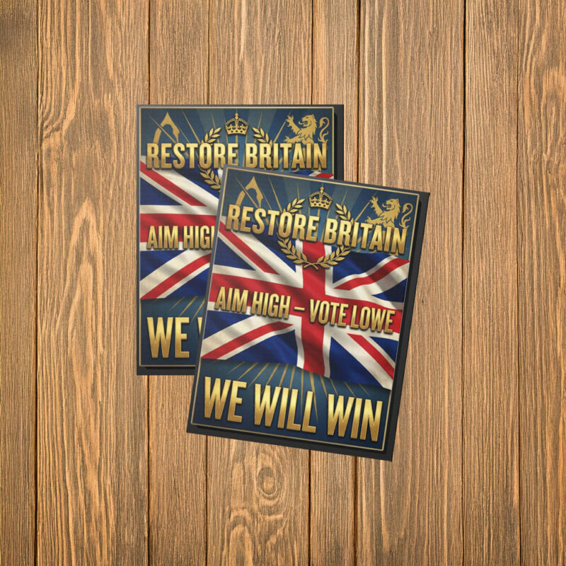 Restore Britain Framed Canvas Patriotic Campaign Sticker