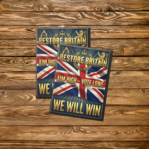 Restore Britain Framed Canvas Patriotic Campaign Sticker